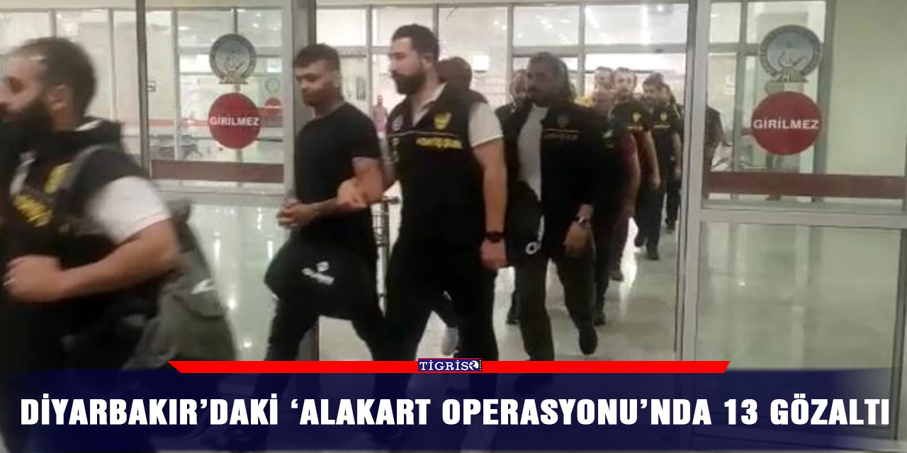 Diyarbakır’daki ‘Alakart Operasyonu’nda 13 gözaltı