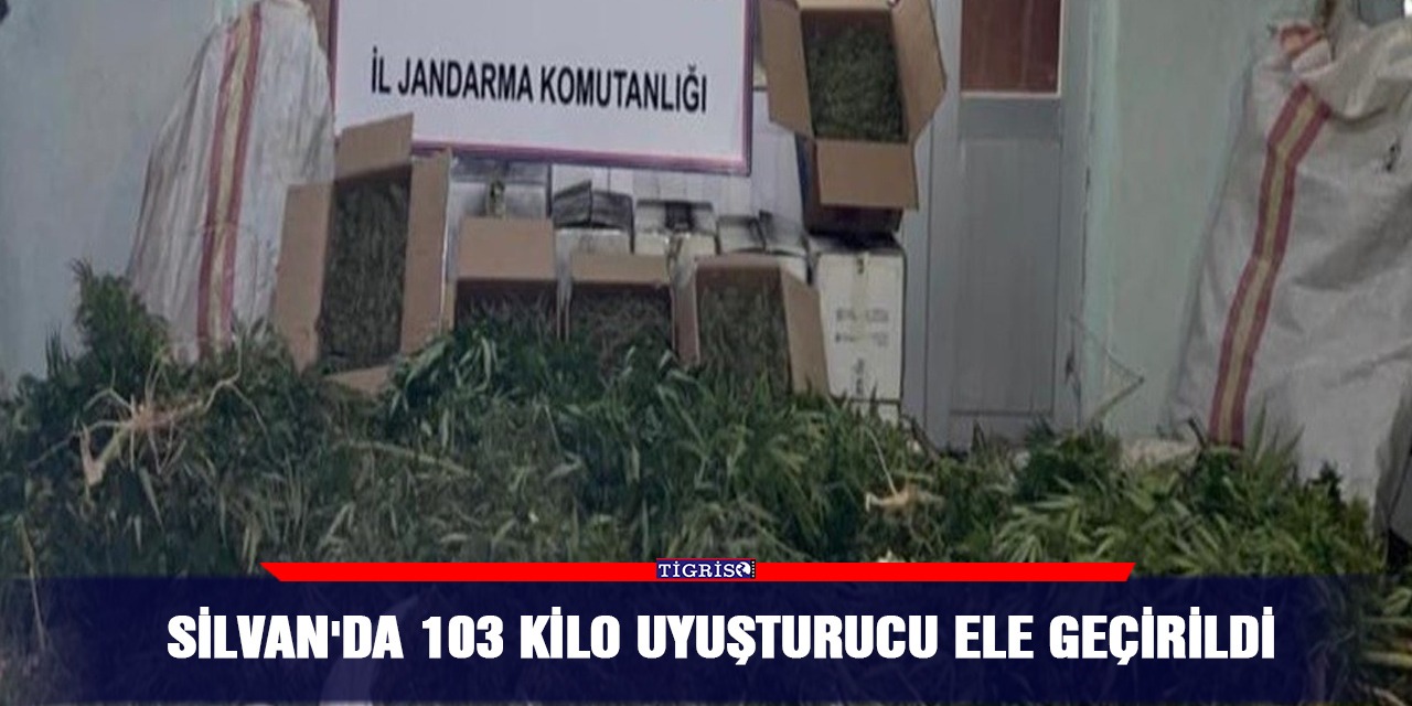 Silvan'da 103 kilo uyuşturucu ele geçirildi