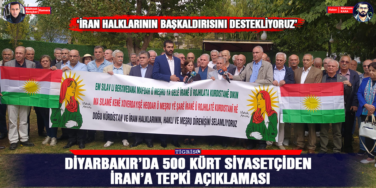 VİDEO - Diyarbakır’da 500 Kürt siyasetçiden İran’a tepki açıklaması
