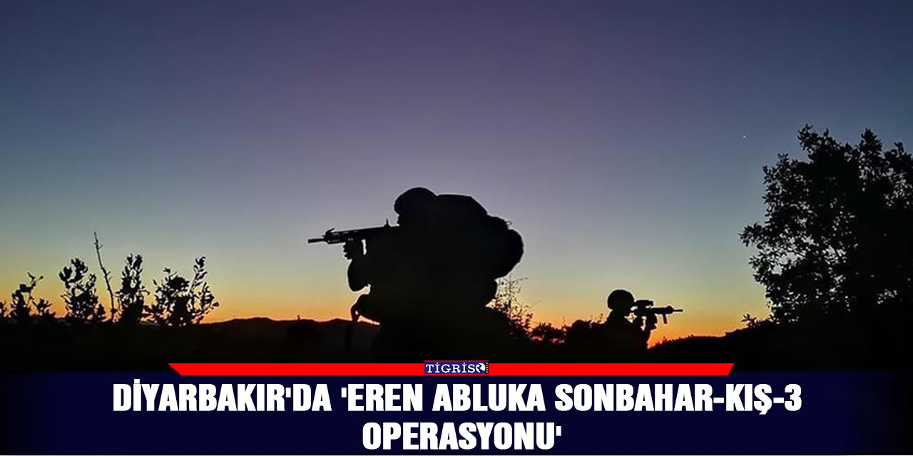 Diyarbakır'da 'Eren Abluka Sonbahar-Kış-3 Operasyonu'