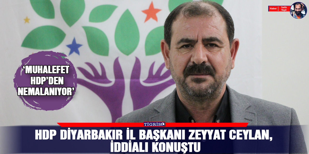 HDP Diyarbakır İl Başkanı Zeyyat Ceylan, iddialı konuştu