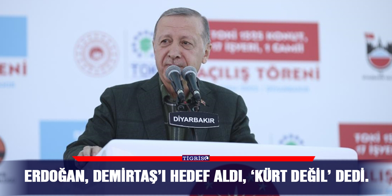 Erdoğan, Demirtaş’ı hedef aldı, ‘Kürt değil’ dedi.