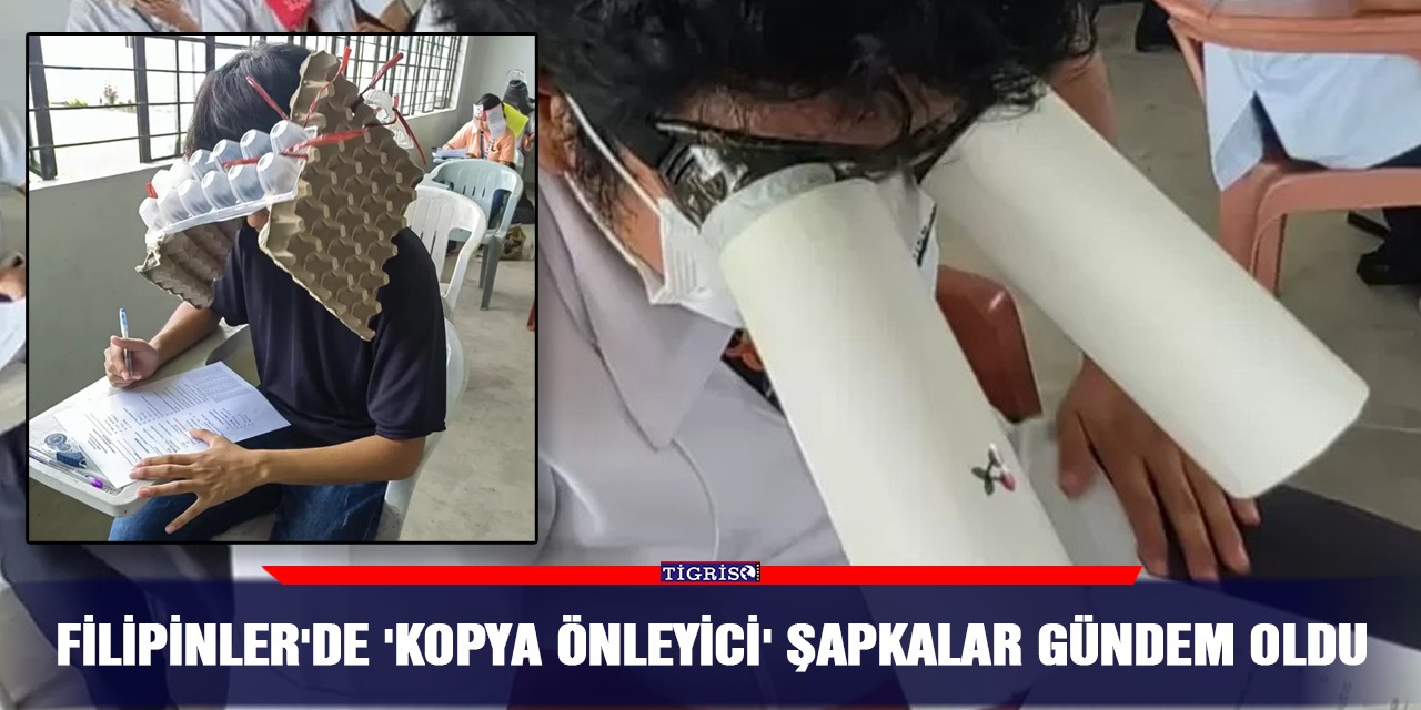 F﻿ilipinler'de 'kopya önleyici' şapkalar gündem oldu