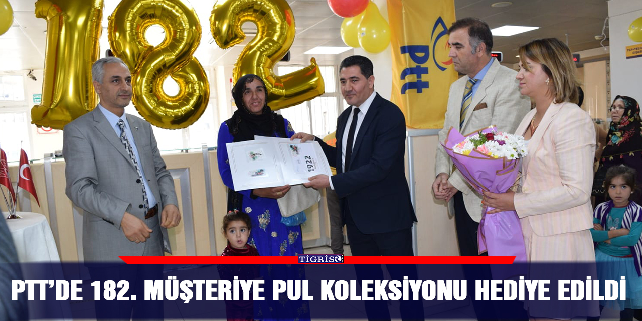 PTT’de 182. müşteriye pul koleksiyonu hediye edildi