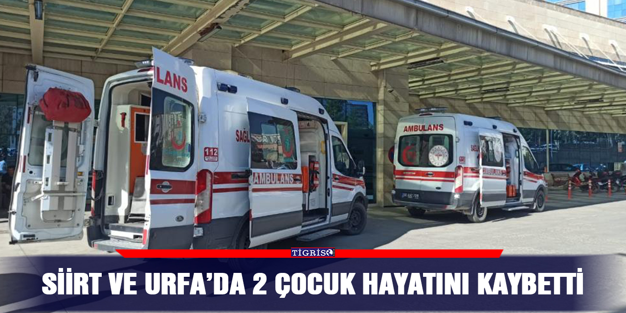 Siirt ve Urfa’da 2 çocuk hayatını kaybetti