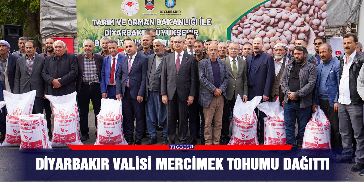 VİDEO-Diyarbakır Valisi mercimek tohumu dağıttı