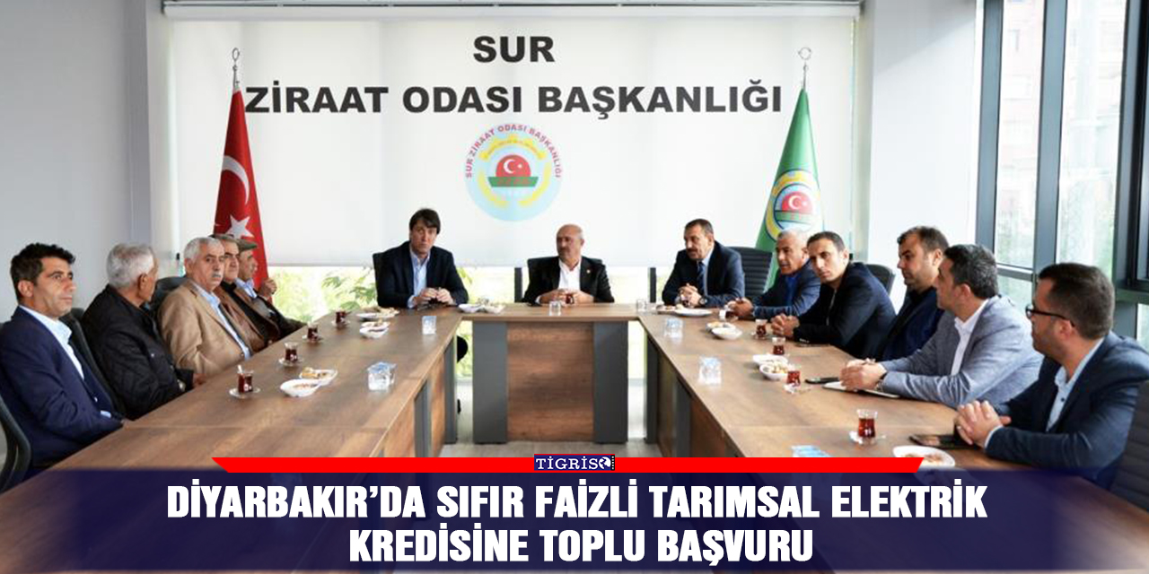 Diyarbakır’da sıfır faizli tarımsal elektrik kredisine toplu başvuru