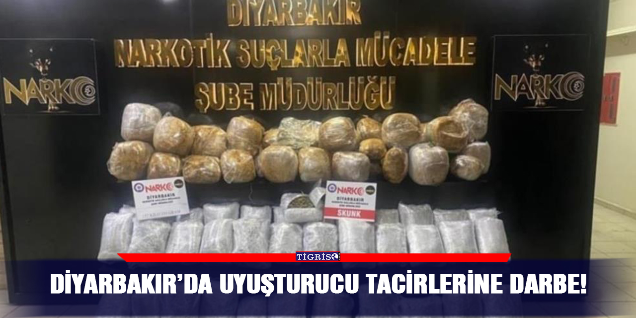 Diyarbakır’da uyuşturucu tacirlerine darbe!