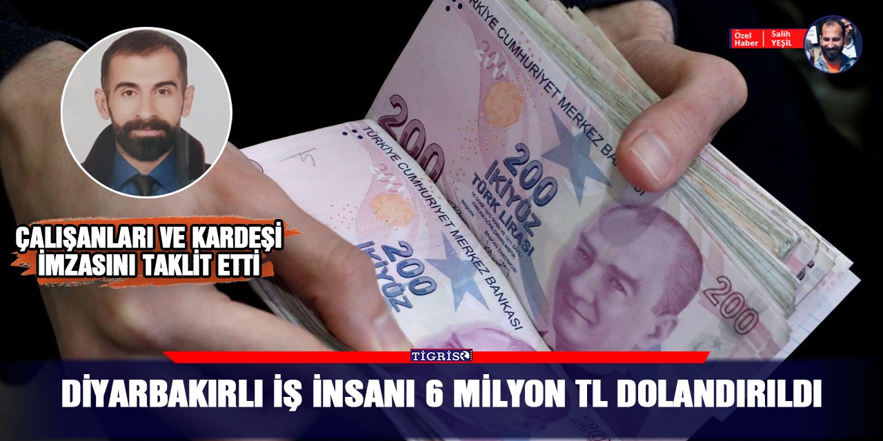 Diyarbakırlı iş insanı 6 milyon TL dolandırıldı