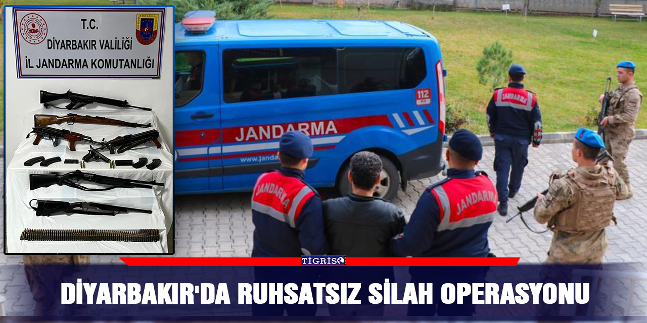 Diyarbakır'da ruhsatsız silah operasyonu