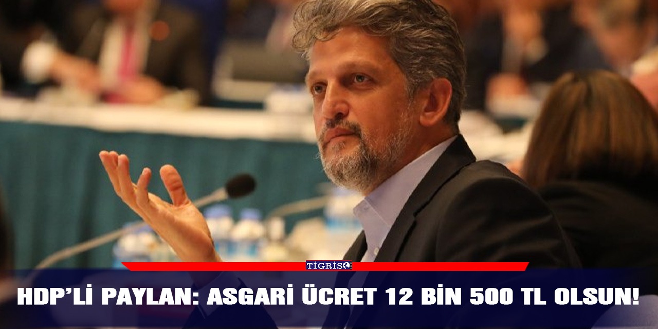 HDP’li Paylan: Asgari ücret 12 bin 500 TL olsun!