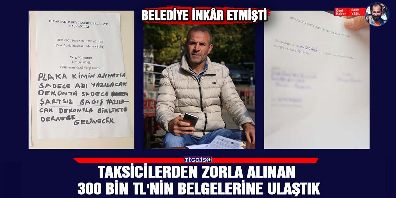 Taksicilerden zorla alınan 300 bin TL'nin belgelerine ulaştık