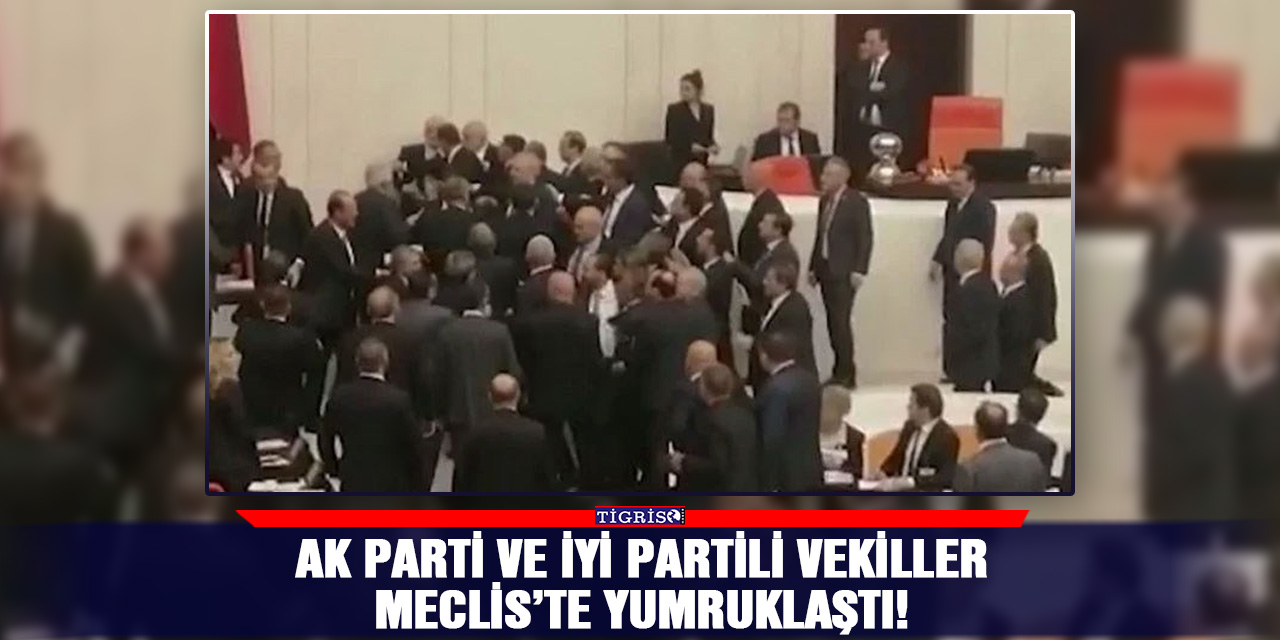 VİDEO - AK Parti ve İYİ Partili vekiller Meclis’te yumruklaştı!