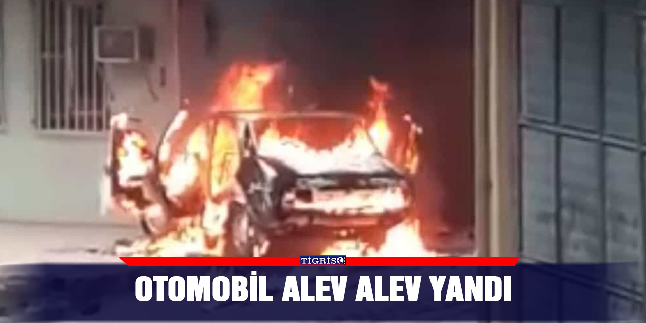 Otomobil alev alev yandı