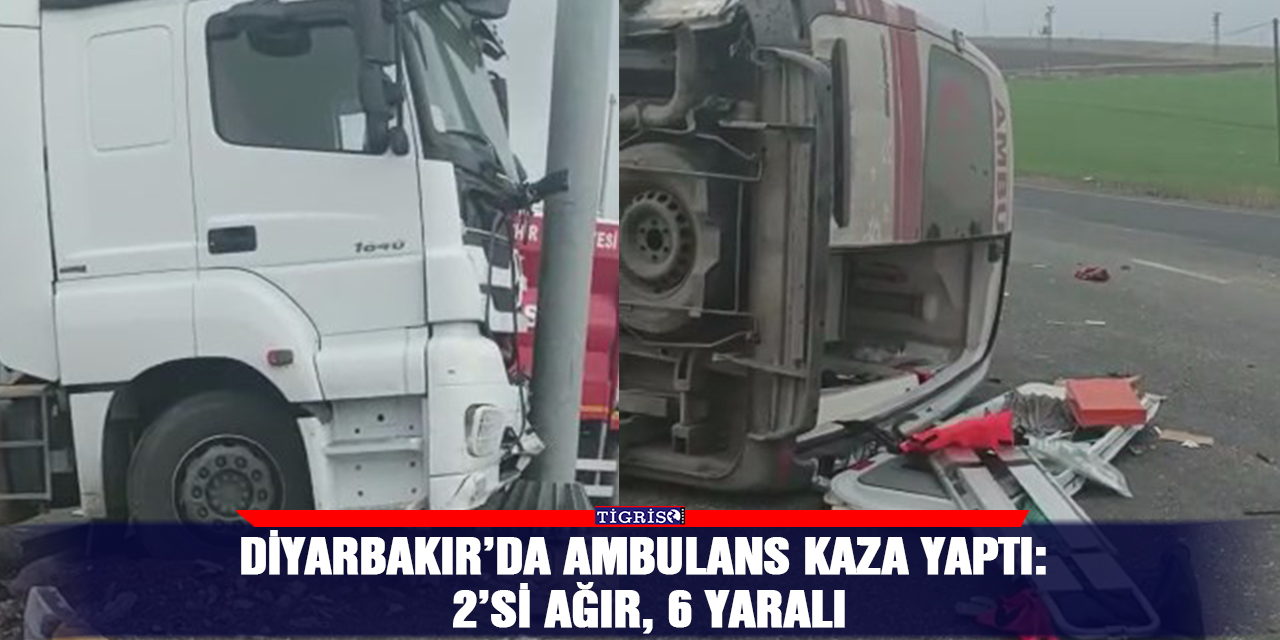 VİDEO - Diyarbakır’da ambulans kaza yaptı: Bir ölü, 5 yaralı