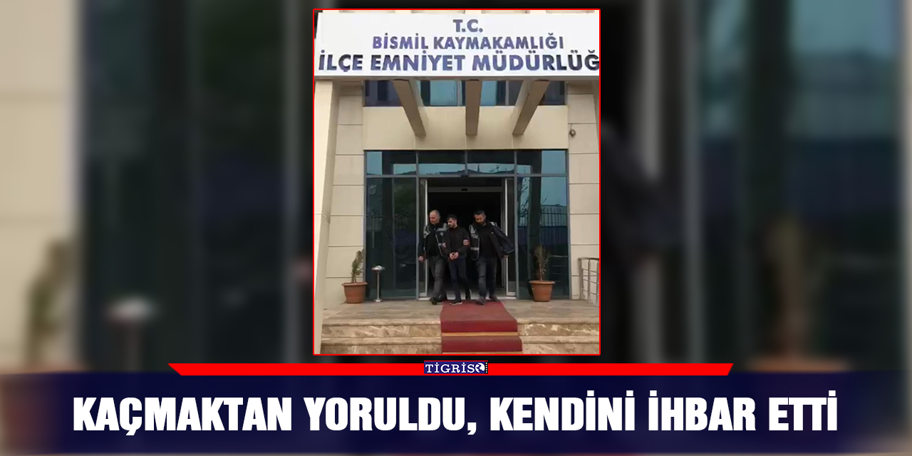 Kaçmaktan yoruldu, kendini ihbar etti