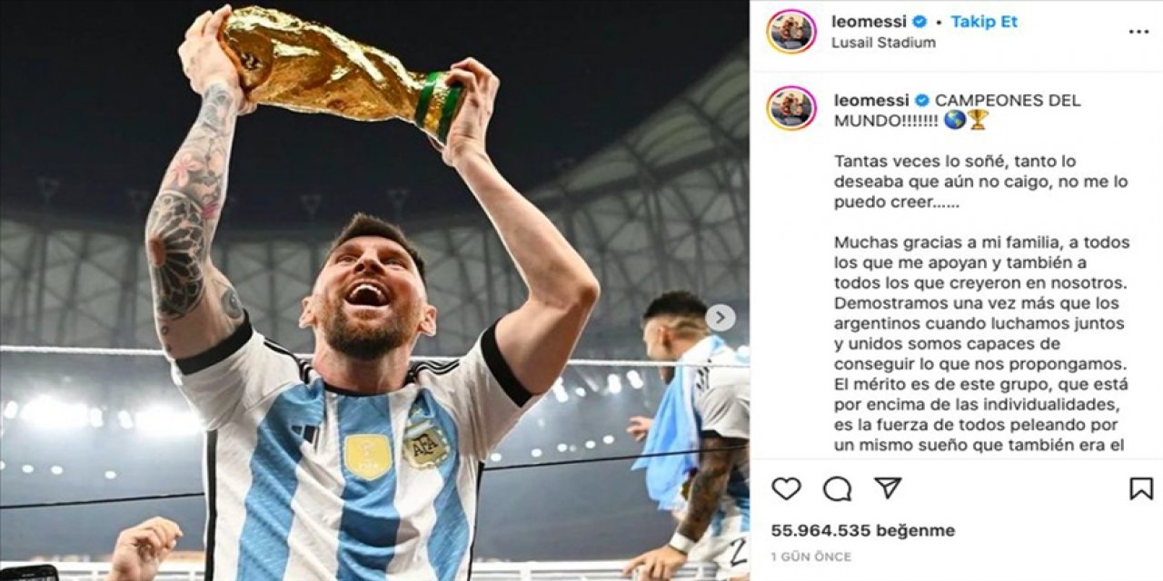 Messi'nin dünya kupası fotoğrafı rekor kırdı