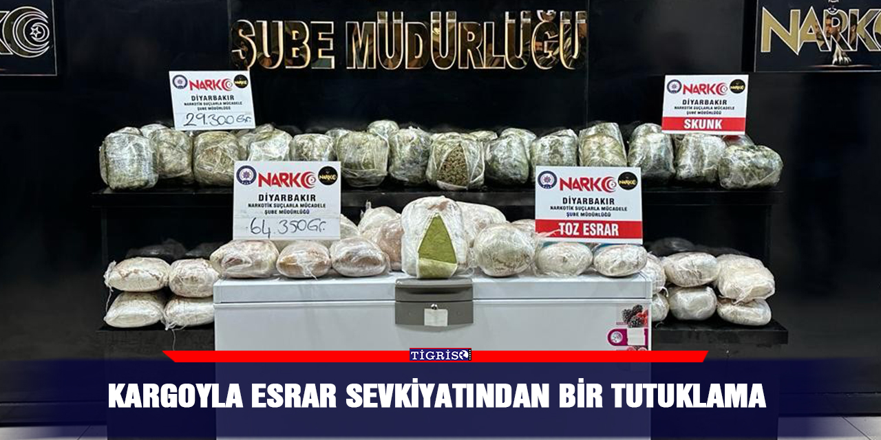 Kargoyla esrar sevkiyatından bir tutuklama