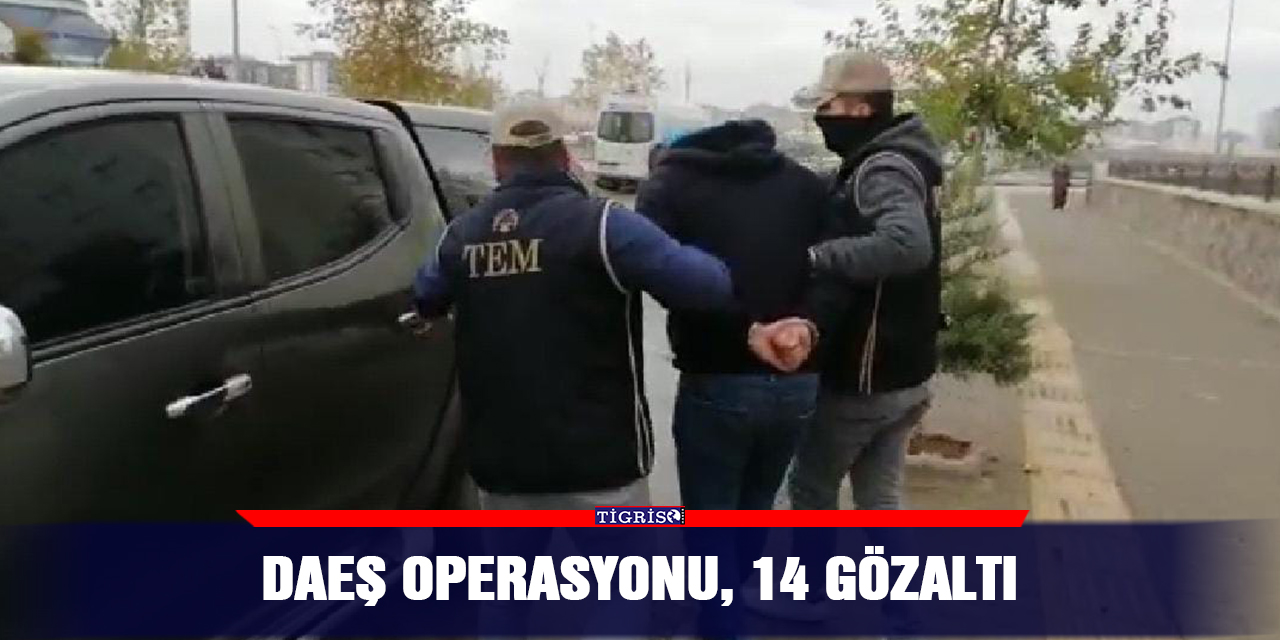 DAEŞ operasyonu, 14 gözaltı