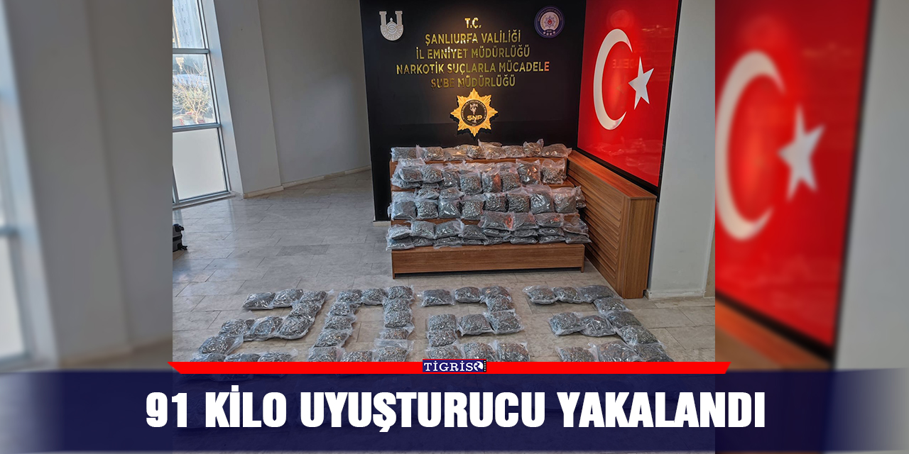 91 kilo uyuşturucu yakalandı