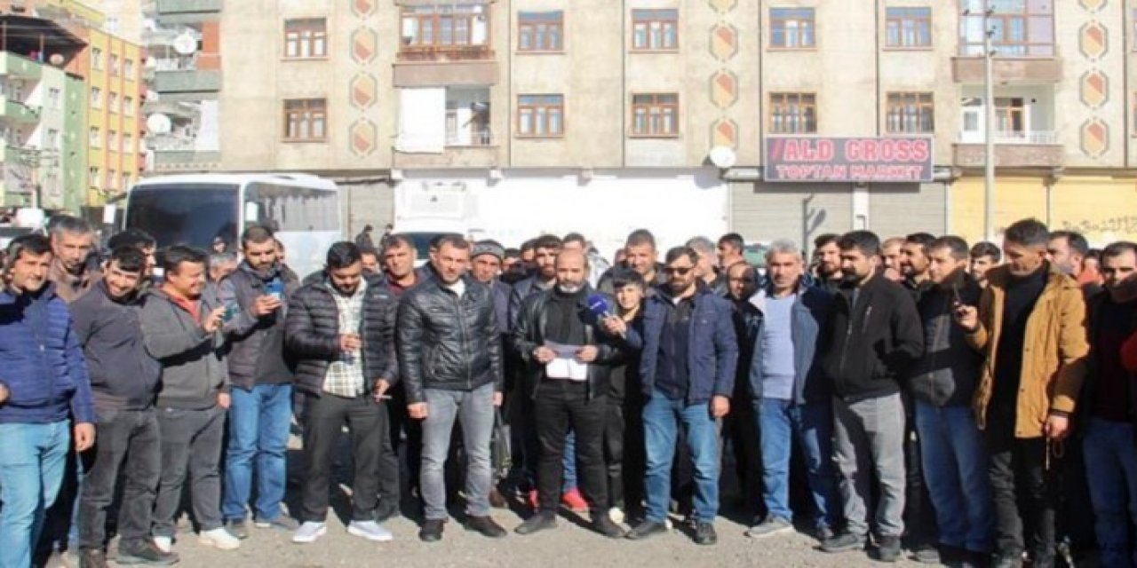 Diyarbakır’da inşaat işçilerinden ‘yevmiye’ eylemi