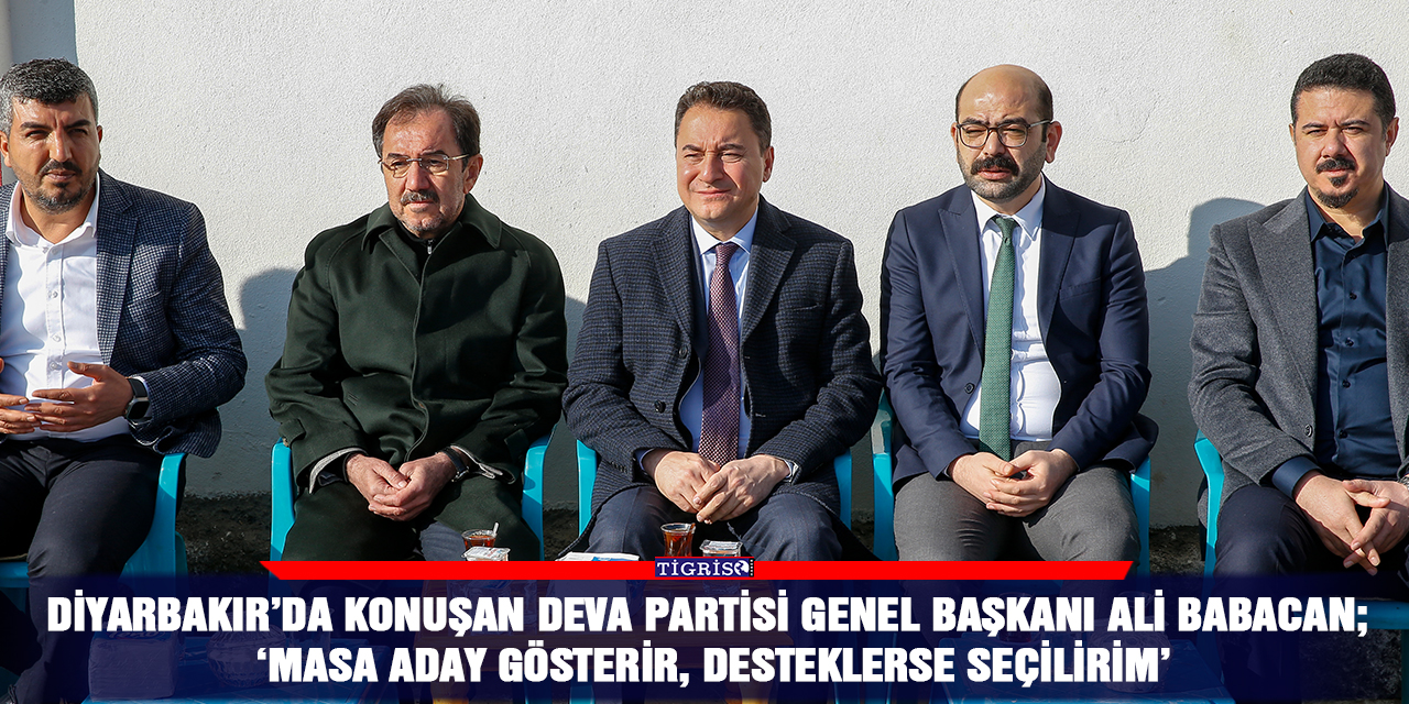 DEVA Partisi Genel Başkanı Ali Babacan Diyarbakır’da konuştu