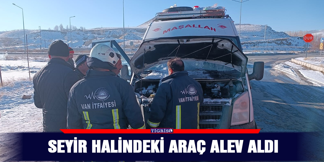 Seyir halindeki araç alev aldı