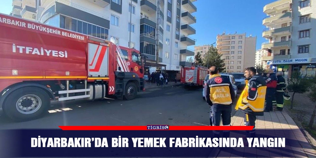 Diyarbakır’da bir yemek fabrikasında yangın
