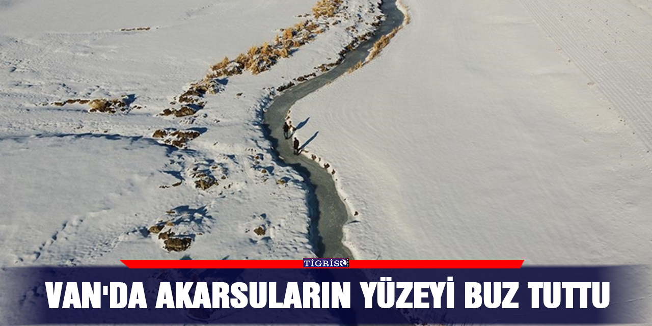 Van'da akarsuların yüzeyi buz tuttu