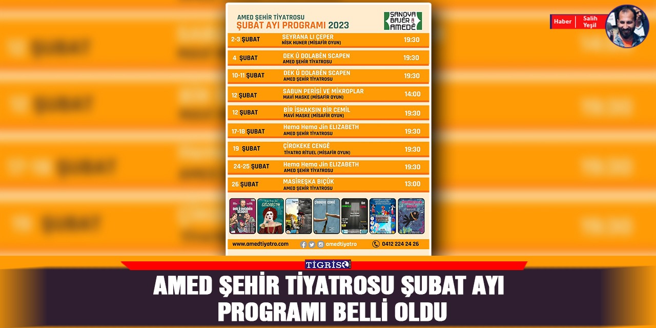 Amed Şehir Tiyatrosu Şubat ayı programı belli oldu