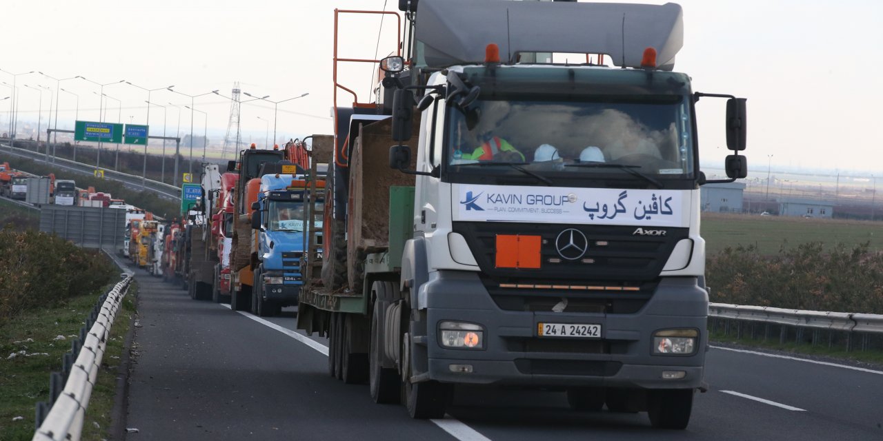 Kürdistan’dan 70 iş makinesi