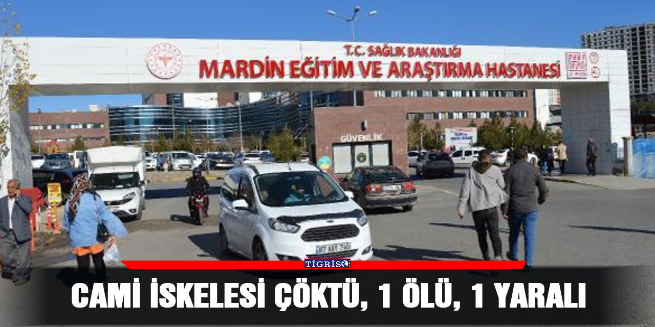 Cami iskelesi çöktü, 1 ölü, 1 yaralı