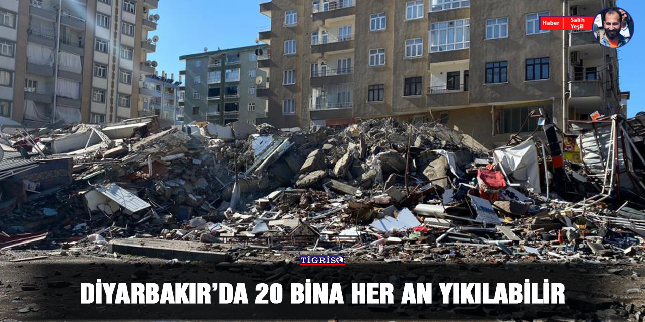 Diyarbakır’da 20 bina her an yıkılabilir
