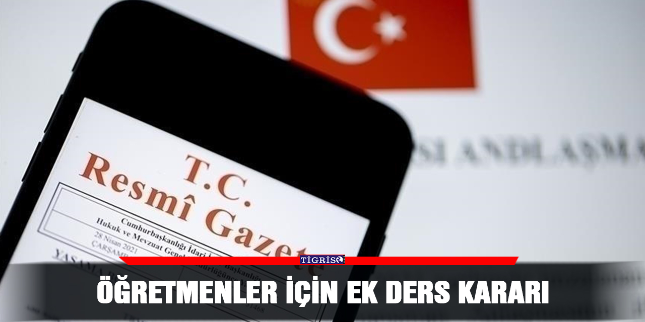 Öğretmenler için ek ders kararı