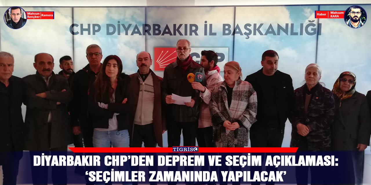 VİDEO - Diyarbakır CHP’den deprem ve seçim açıklaması