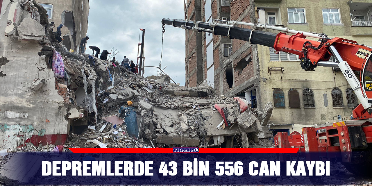 Depremlerde 43 bin 556 can kaybı