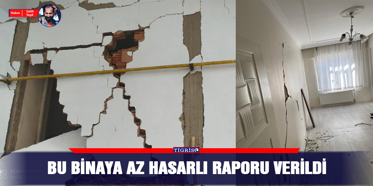 Bu binaya az hasarlı raporu verildi