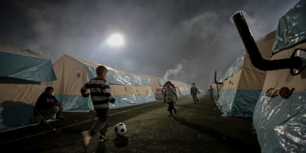 Çadırkent havadan görüntülendi