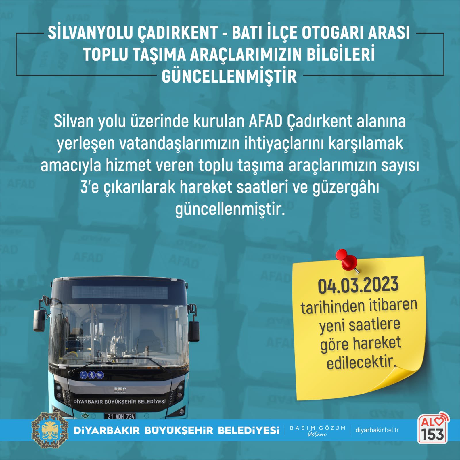 Çadır kente 3. araç