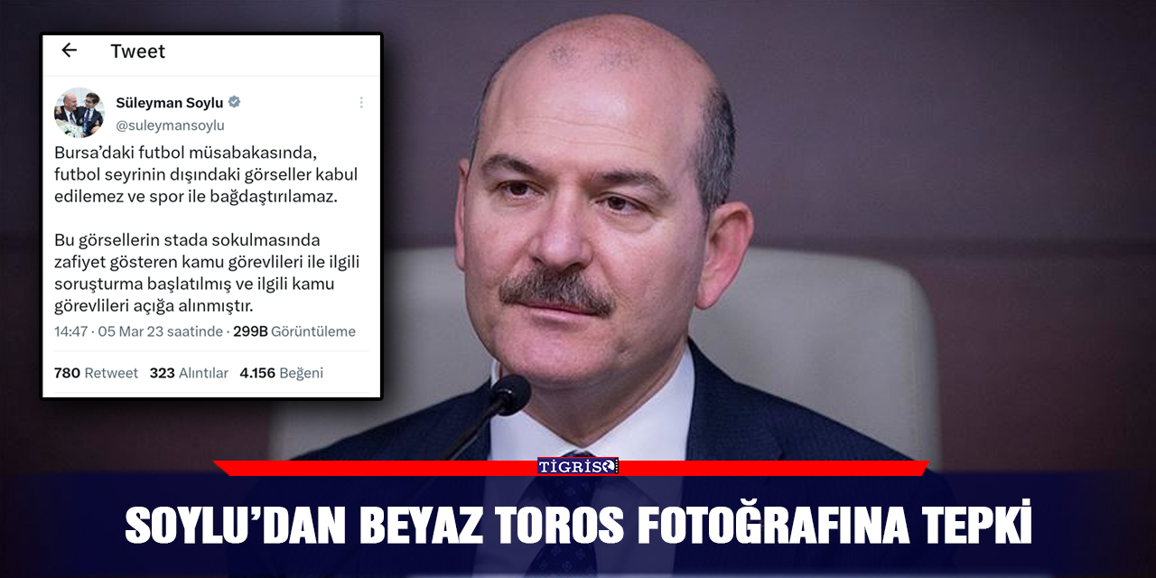 Soylu’dan Beyaz Toros fotoğrafına tepki