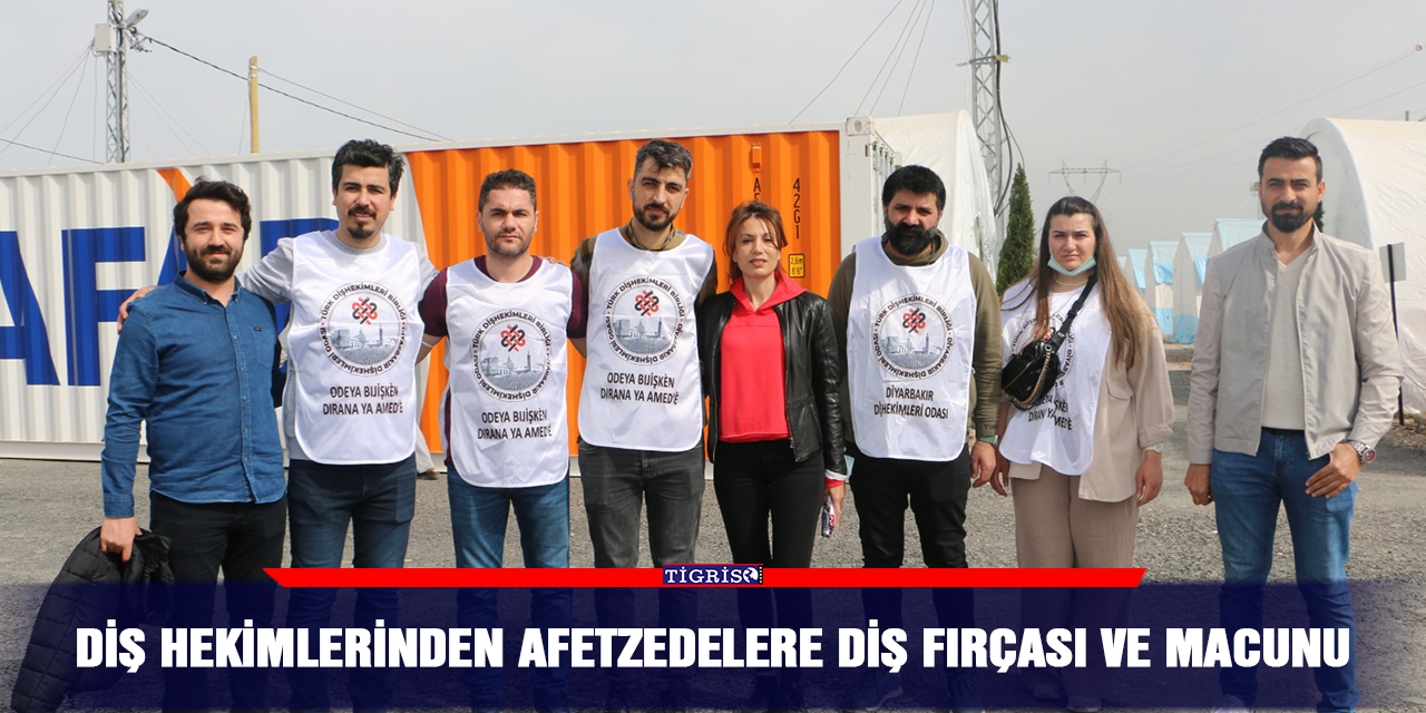 Diş hekimlerinden afetzedelere Diş fırçası ve macunu