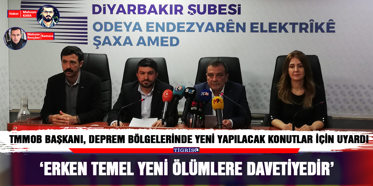 VİDEO - TMMOB Başkanı, deprem bölgelerinde yeni yapılacak konutlar için uyardı