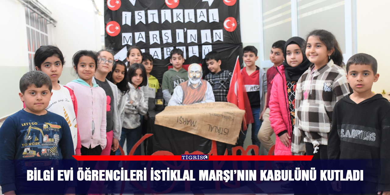 Bilgi evi öğrencileri İstiklal Marşı’nın kabulünü kutladı