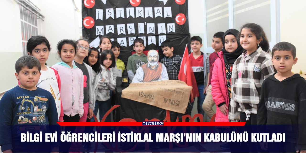Bilgi evi öğrencileri İstiklal Marşı’nın kabulünü kutladı