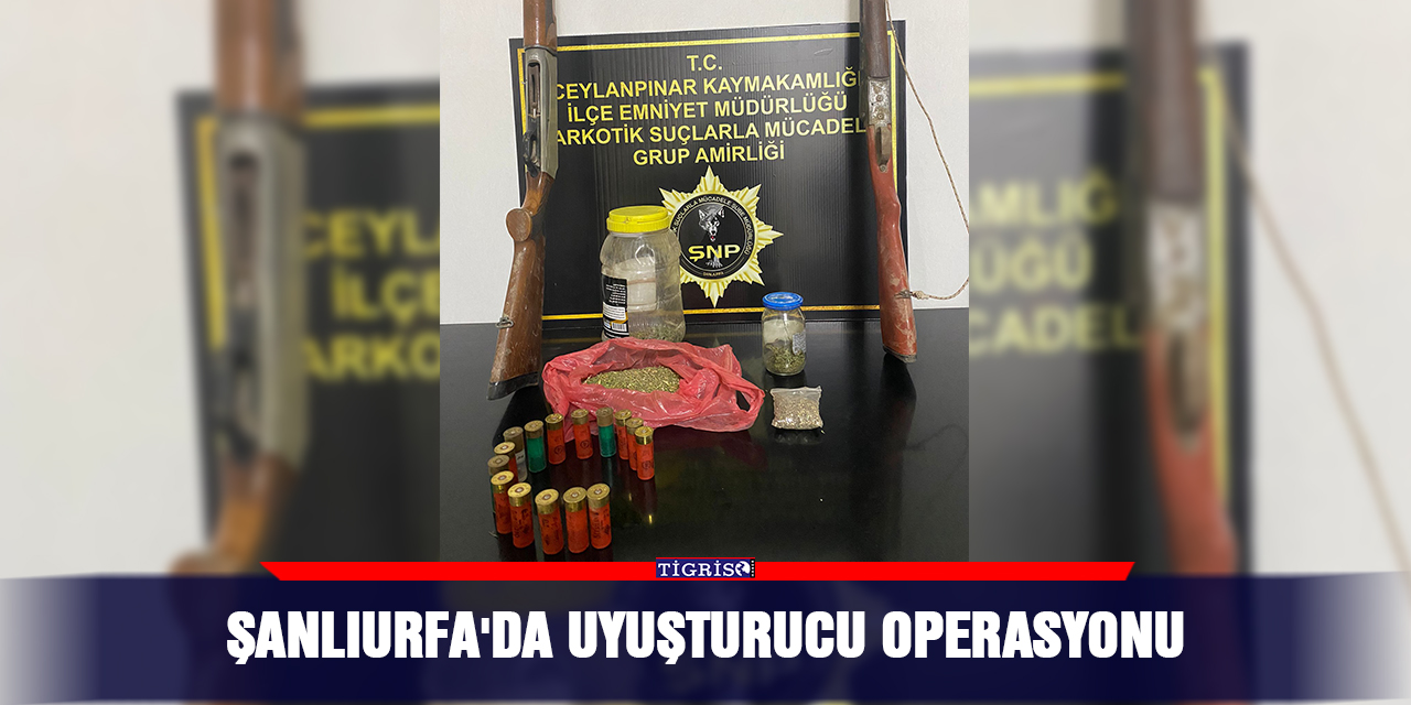 Şanlıurfa'da uyuşturucu operasyonu