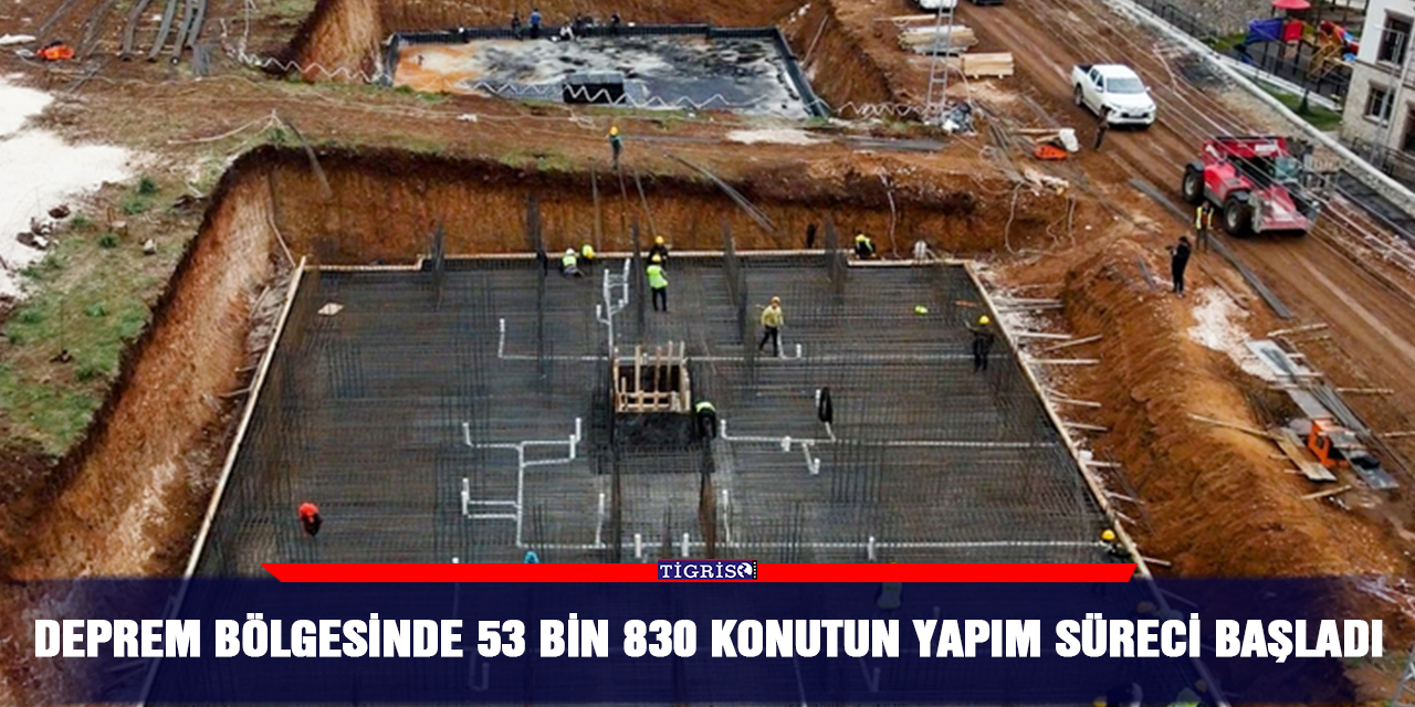 Deprem bölgesinde 53 bin 830 konutun yapım süreci başladı