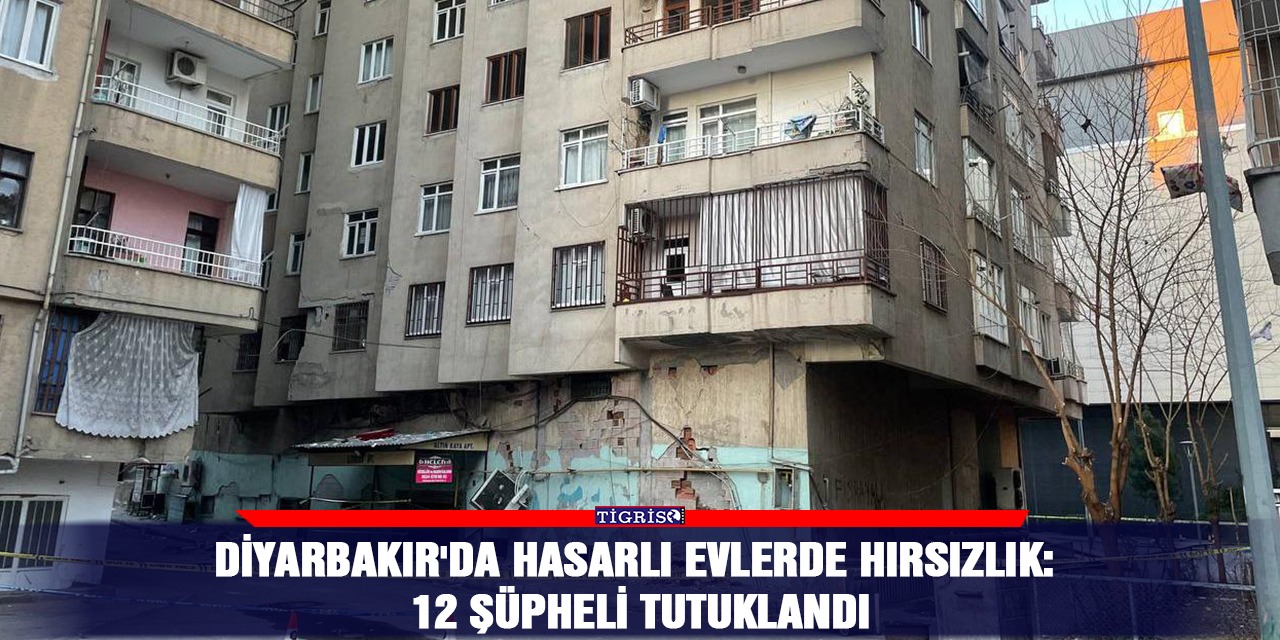 Diyarbakır'da hasarlı evlerde hırsızlık:  12 şüpheli tutuklandı