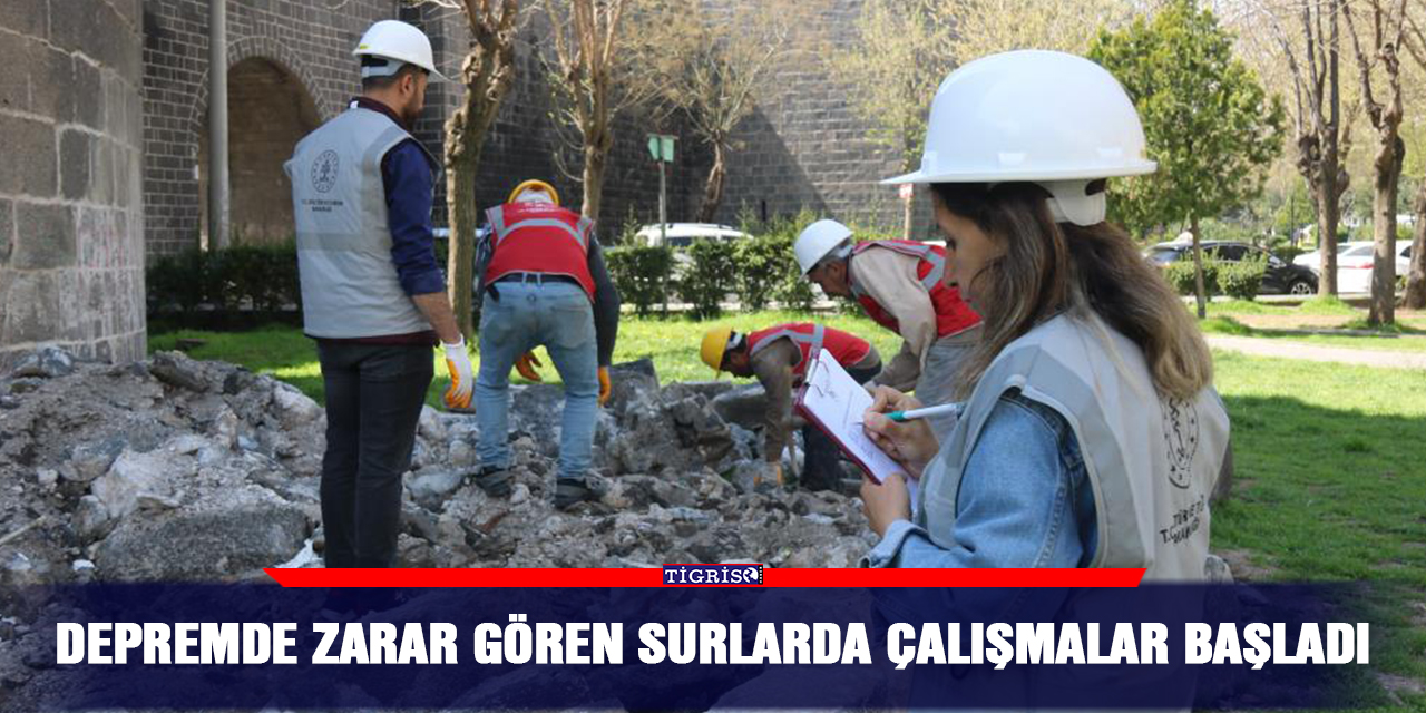 Depremde zarar gören Surlarda çalışmalar başladı