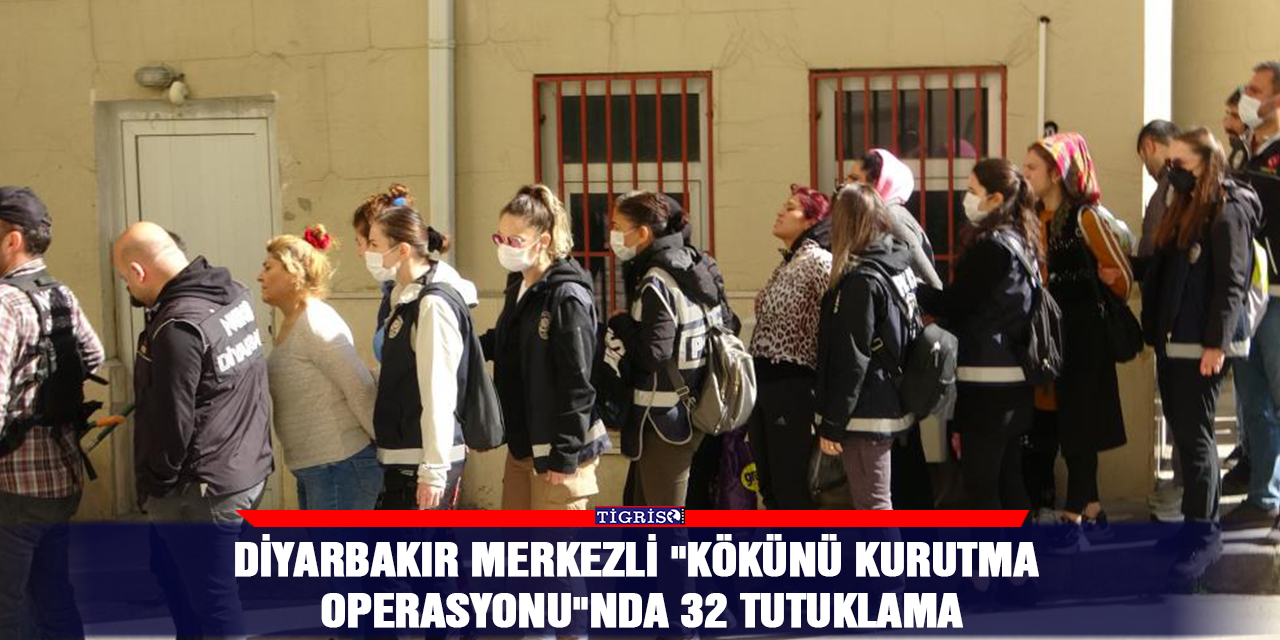 Diyarbakır merkezli "Kökünü Kurutma Operasyonu"nda 32 tutuklama
