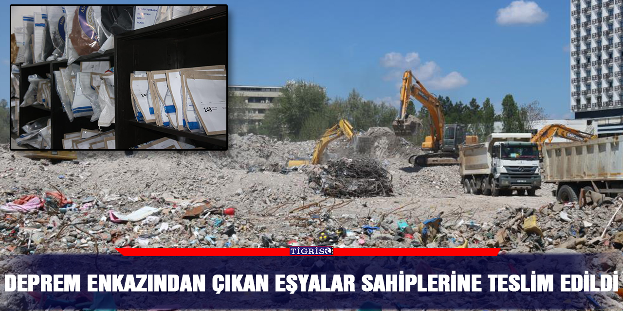 Deprem enkazından çıkan eşyalar sahiplerine teslim edildi